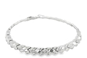 White Gold Woven Chain Bracelet