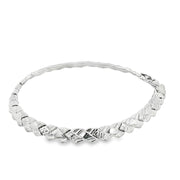 White Gold Woven Chain Bracelet