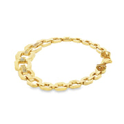 Yellow Gold Chain Bracelet with Fancy Brown Diamonds