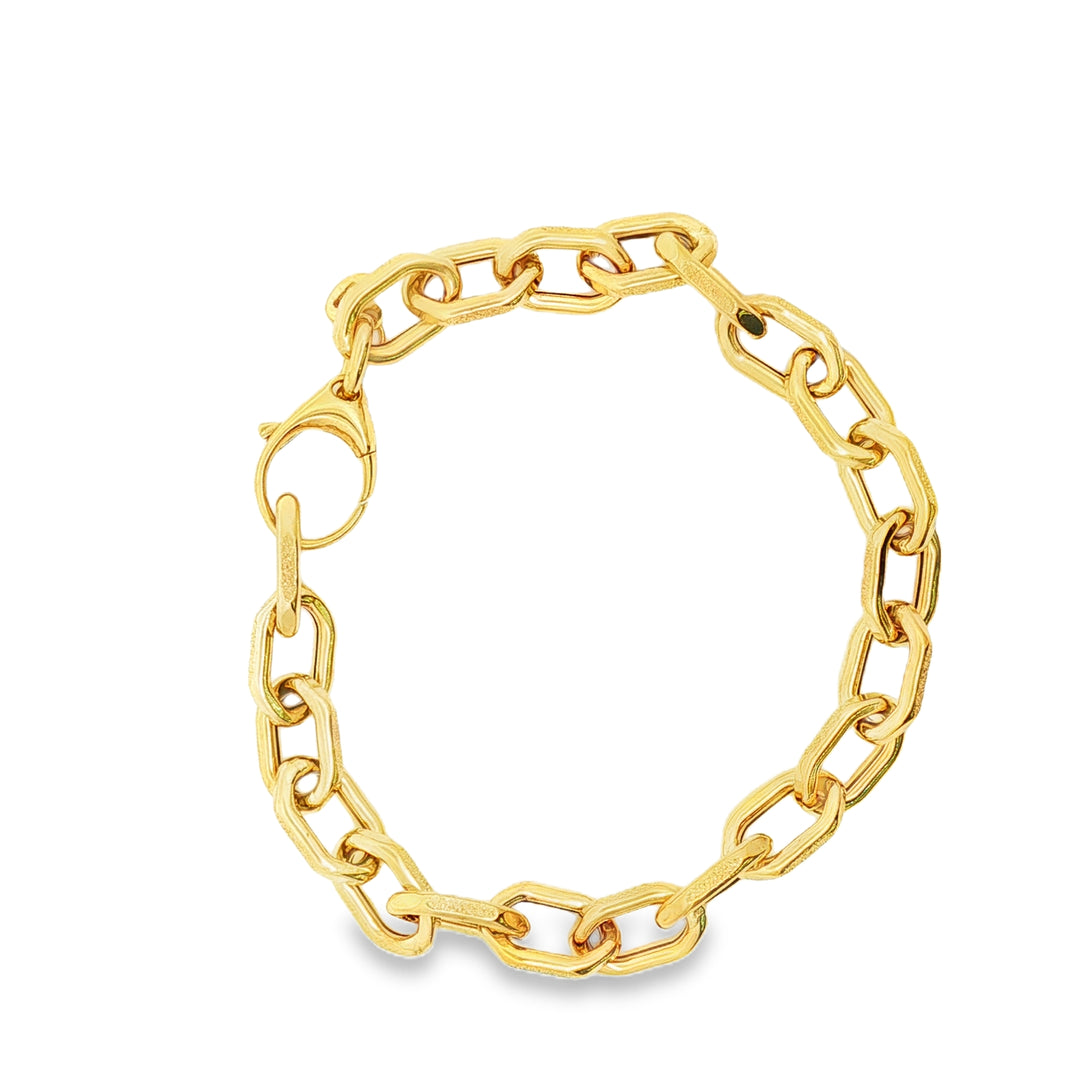 Classic Yellow Gold Chain Link Bracelet