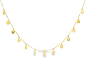 Dainty Yellow Gold Disc Necklace
