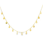 Load image into Gallery viewer, Dainty Yellow Gold Disc Necklace