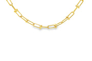 Elegant Yellow Gold Link Necklace