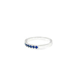 Load image into Gallery viewer, White Gold Eternity Ring with Royal Blue Sapphires