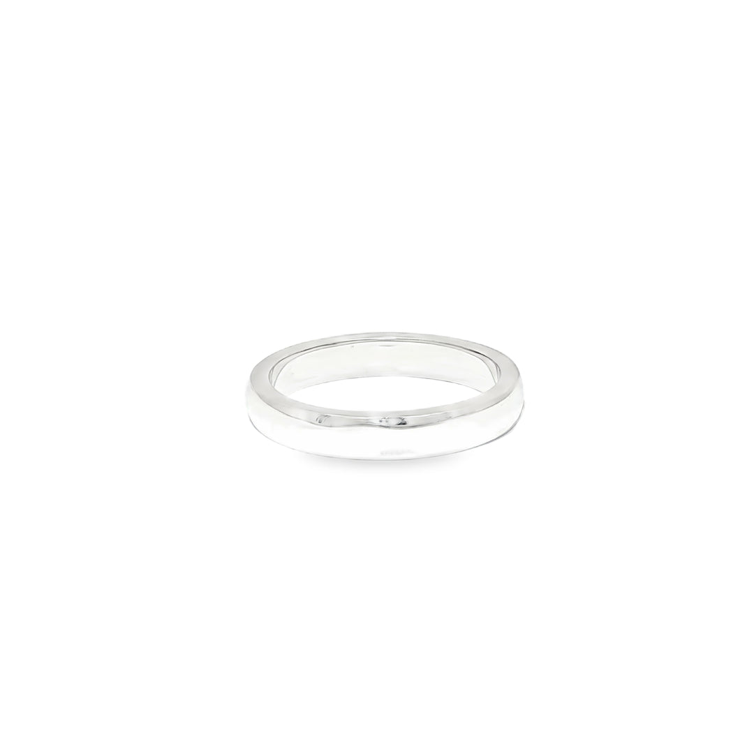 White Gold Eternity Ring with Deep Blue Sapphire