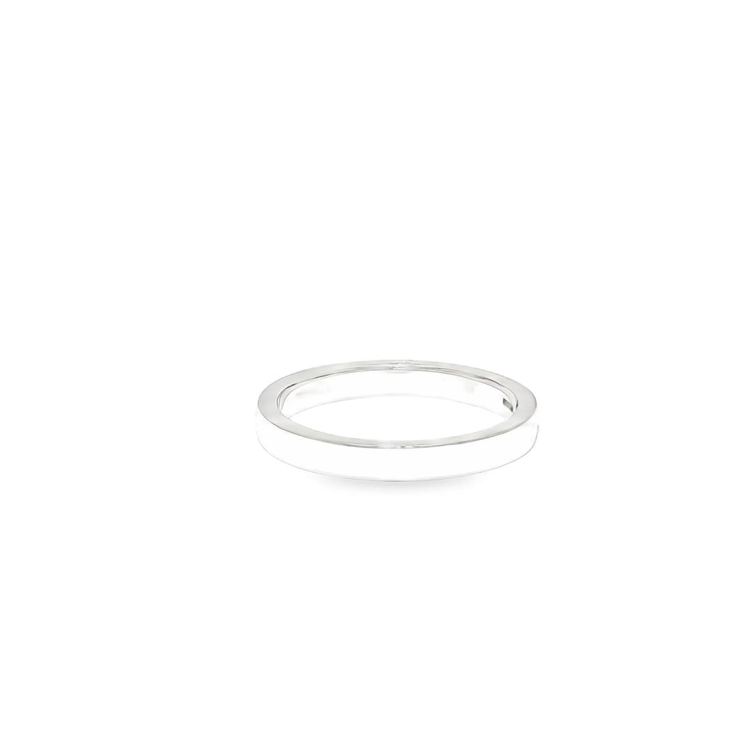 White Gold Eternity Ring with Round Cut Red Rubies