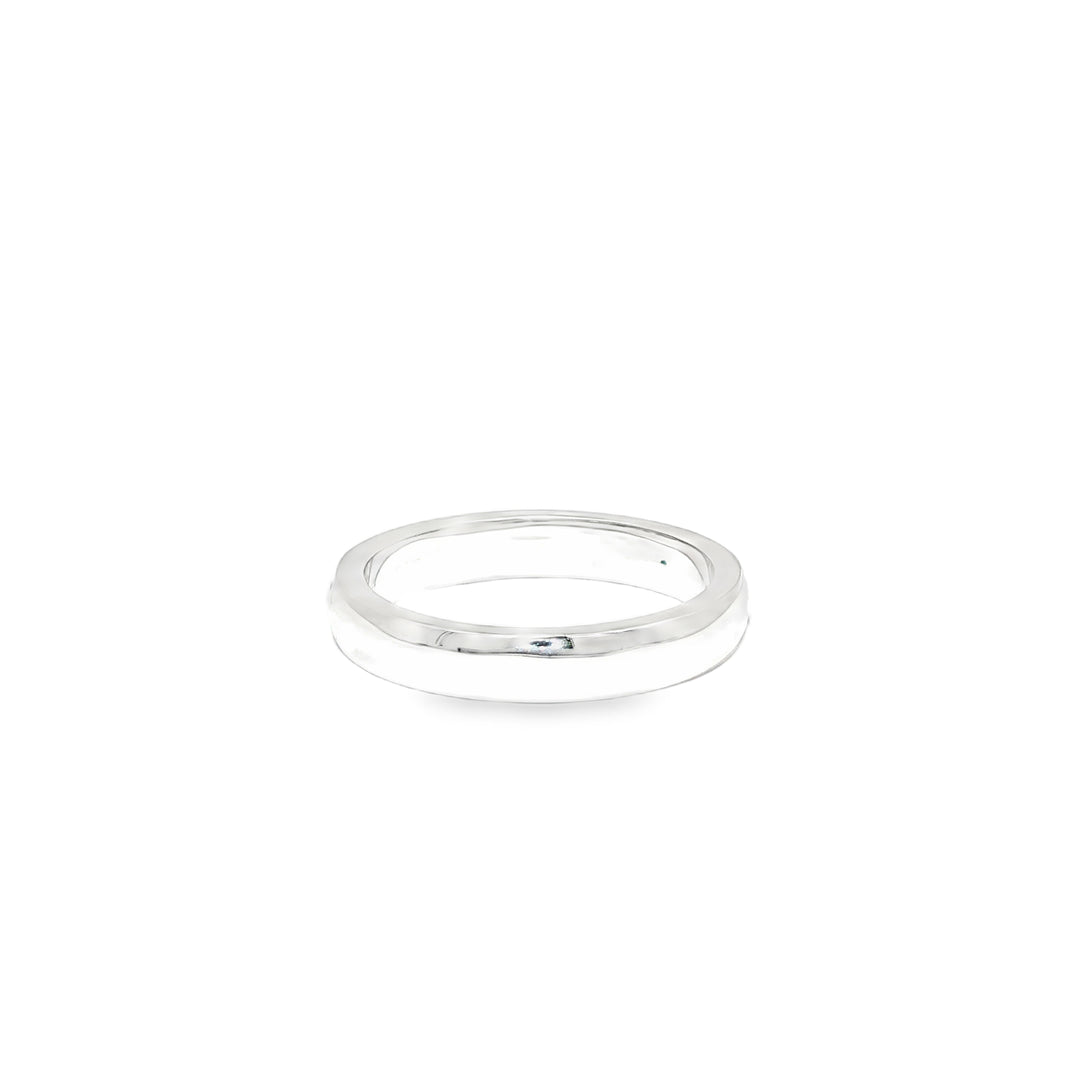 White Gold Eternity Ring with Round Cut Emeralds