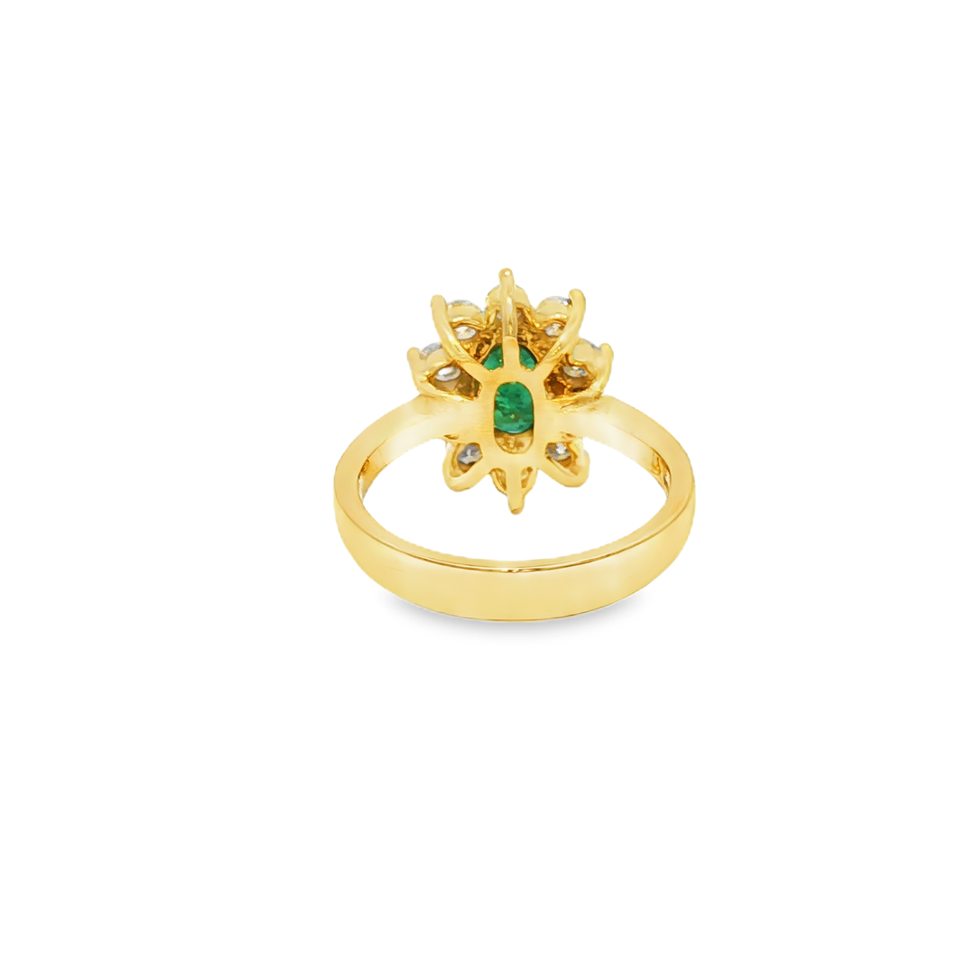 Emerald and Yellow Gold Multistone Ring