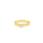Load image into Gallery viewer, Yellow Gold Solitaire Ring with Round Brilliant Diamond