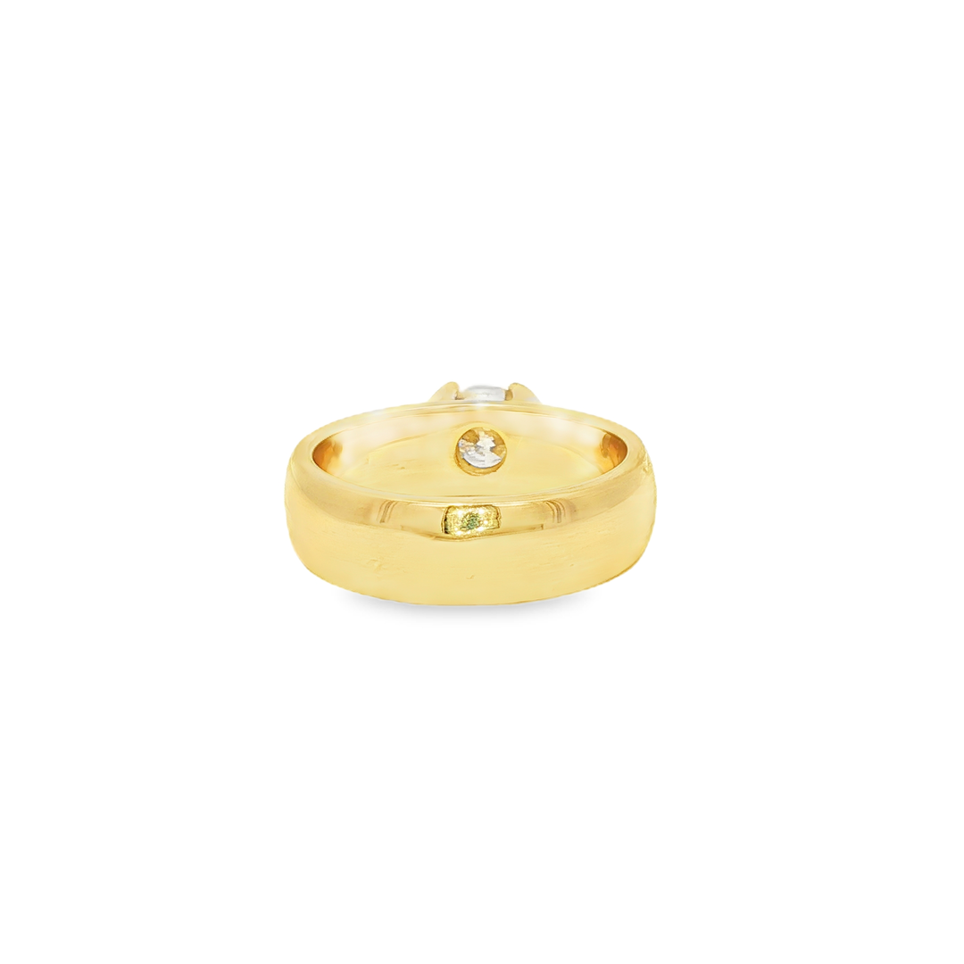 Classic Round Brilliant Diamond Solitaire Ring in Yellow Gold