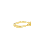 Load image into Gallery viewer, Yellow Gold Band Ring with Cabochon Emerald