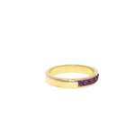 Load image into Gallery viewer, Yellow Gold Eternity Ring with Round Amethysts