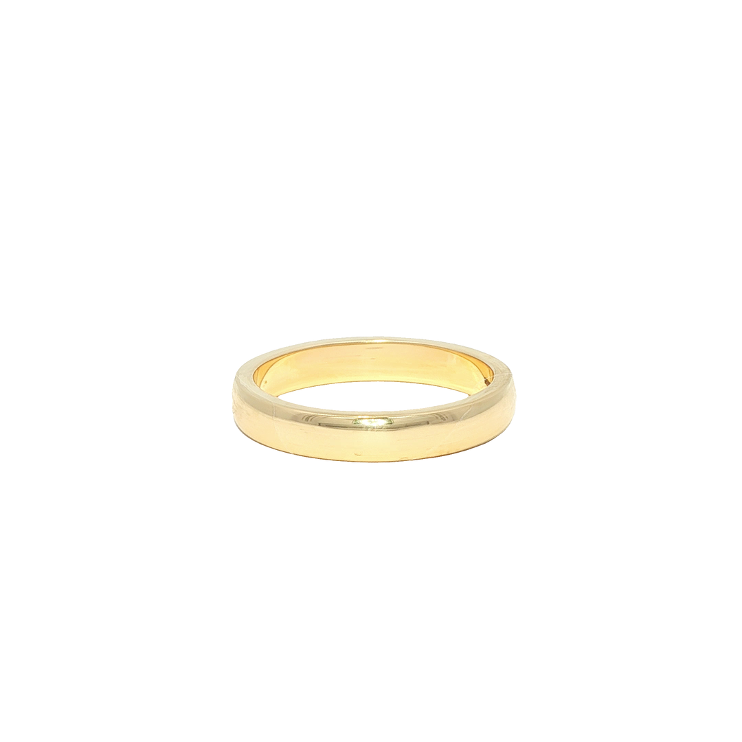 Yellow Gold Eternity Ring with Round Amethyst Gemstones