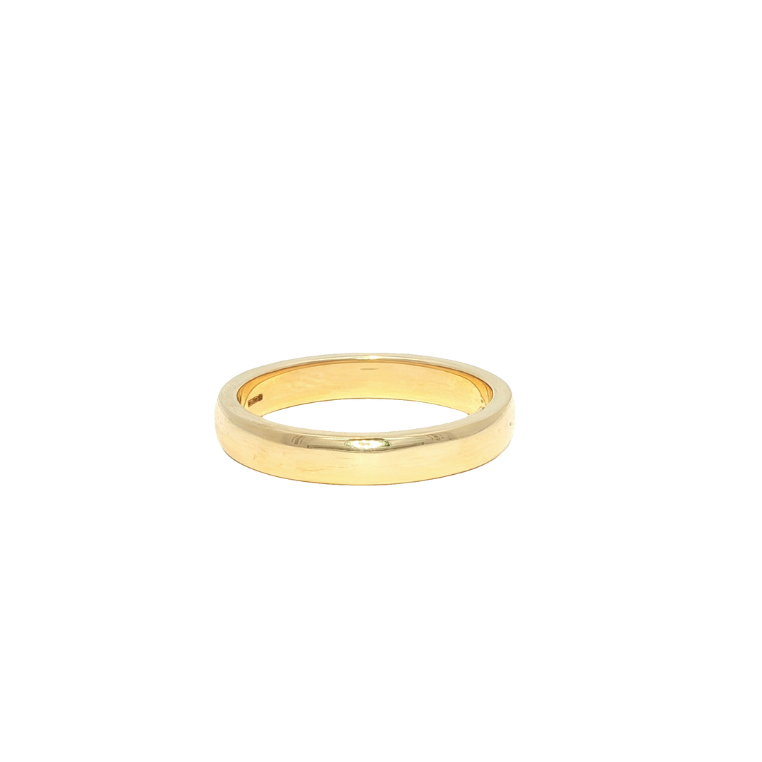 Yellow Gold Eternity Ring with Deep Blue Sapphires