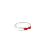 Load image into Gallery viewer, 14ct White Gold Eternity Ring with Brilliant-Cut Rubies
