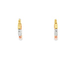 Load image into Gallery viewer, Tri-Color Gold Hoop Earrings in Sleek Design