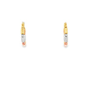 Tri-Color Gold Hoop Earrings in Sleek Design