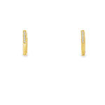 Load image into Gallery viewer, 14ct Yellow Gold CZ Hoop Earrings