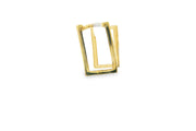 14ct Yellow Gold CZ Hoop Earrings