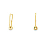 Load image into Gallery viewer, Yellow Gold Hoop Earrings with Round Brilliant CZ