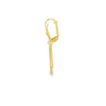 Load image into Gallery viewer, 14ct Yellow Gold Dangle Earrings with Trapezoid Cut CZ