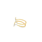 Load image into Gallery viewer, Geometric Two Tone Gold Band Ring