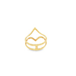 Load image into Gallery viewer, Geometric Two Tone Gold Band Ring