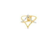 Geometric Two Tone Gold Cocktail Ring