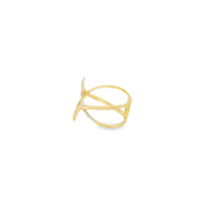 Geometric Two Tone Gold Cocktail Ring
