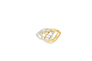 14ct Two-Tone Openwork Sculptural Ring in Yellow and White Gold