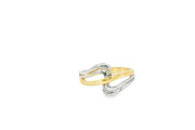 14ct Two Tone Gold Intertwined Band Ring