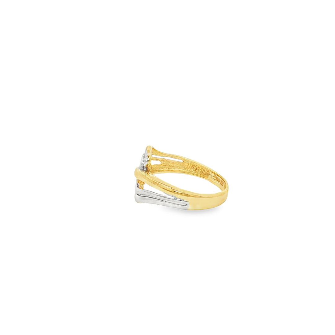 14ct Two Tone Gold Intertwined Band Ring