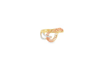 Tri-Tone Gold Intertwined Band Ring