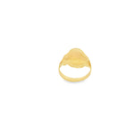 Load image into Gallery viewer, Yellow Gold Signet Ring with Two-Tone Floral Motif