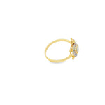Load image into Gallery viewer, Yellow Gold Turtle Cocktail Ring with Cabochon Ruby &amp; CZ