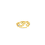 Load image into Gallery viewer, Yellow Gold Band Ring with Round Cut Diamond