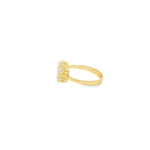 Load image into Gallery viewer, Yellow Gold Ring with Round Cut CZ Cluster