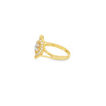Load image into Gallery viewer, Two Tone Gold Heart-Shaped CZ Ring