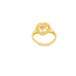 Load image into Gallery viewer, Two Tone Gold Heart-Shaped CZ Ring