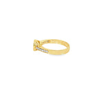 Load image into Gallery viewer, Yellow Gold Solitaire Ring with Round Cut CZ