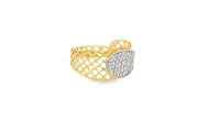 Yellow Gold Multistone Ring with Brilliant Cut CZ