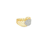 Load image into Gallery viewer, Yellow Gold Multistone Ring with Brilliant Cut CZ