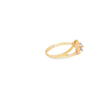 Load image into Gallery viewer, Rose Gold Multistone Ring with Trillion Cut CZ