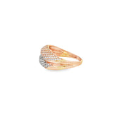 Rose Gold Stackable Rings with Brilliant Round Cut CZ