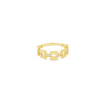 Load image into Gallery viewer, Yellow Gold Multistone Ring with Round Brilliant CZ
