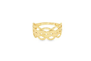 Elegant Yellow Gold Interwoven Band Ring