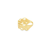 Elegant Yellow Gold Interwoven Band Ring