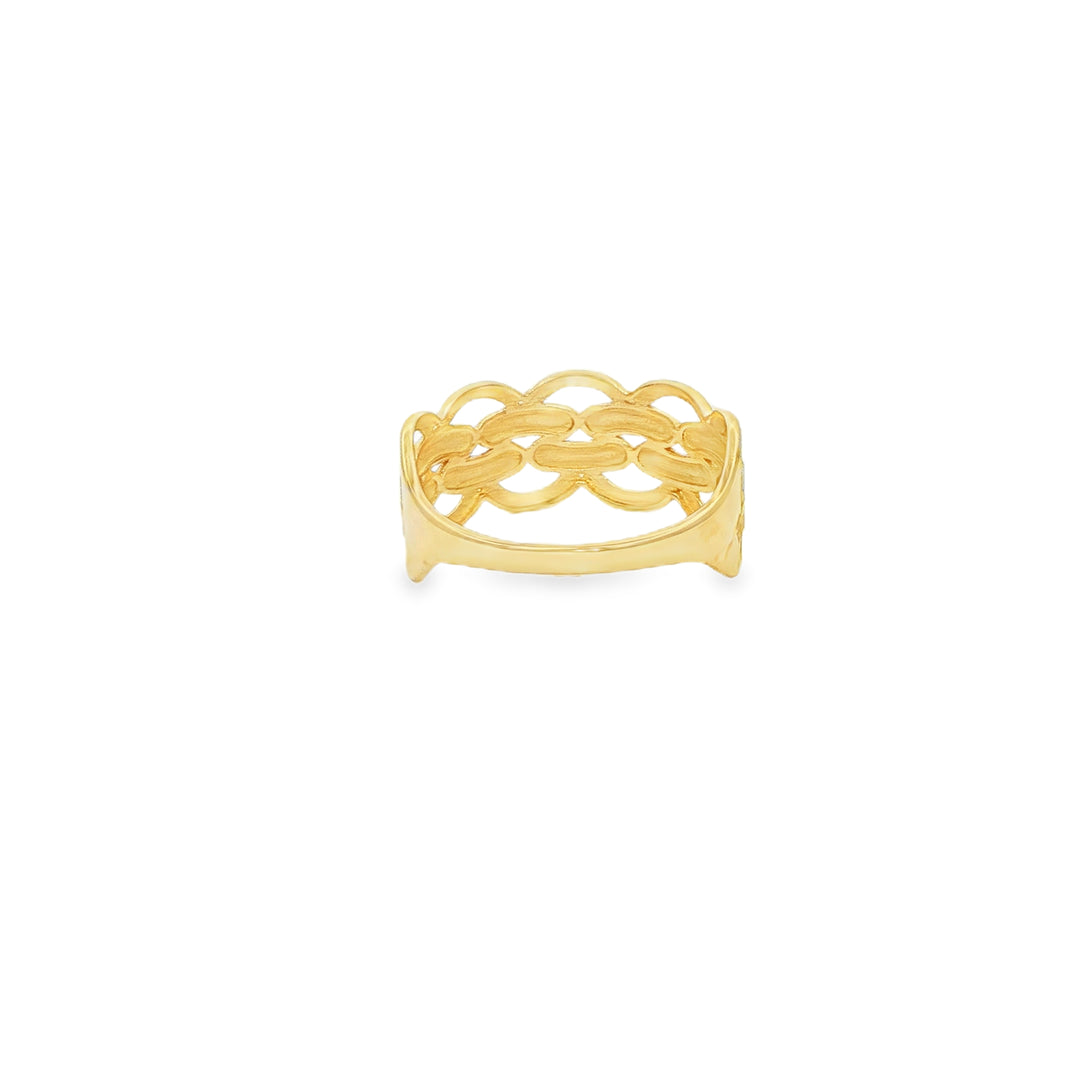 Elegant Yellow Gold Interwoven Band Ring