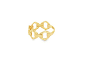Modern Yellow Gold Link Band Ring