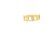 Modern Interlocking Yellow Gold Band Ring